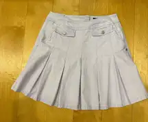 Weekend MaxMara mini pleated skirt lavender denim sz 2