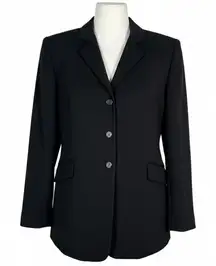 Compagnie Internationale Express‎ Blazer Womens 12 Black Preppy Office Business