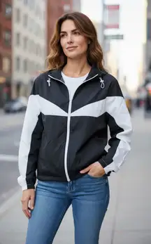 NWT! Johnny Was Calme Elements Jacket Full Zip Hoodie Windbreaker - Size XS