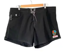 Bird well Beach Britches Black Board shorts Kauai patch size 16
