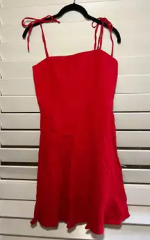 GB girl Red Flowy Mini Dress