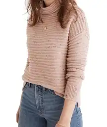 Madewell Belmont Donegal Mock Neck Sweater In Donegal Blush Size XS