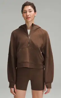 Scuba Oversized Half-Zip Hoodie in Java