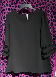 Zenana black blouse NWOT 1XL