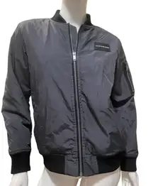 Calvin Klein Jeans Black Ripstop Bomber Jacket Large