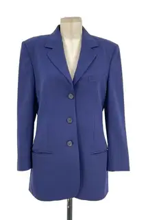 Piazza Sempione for Bergdorf Goodman Navy Blue Suit Blazer Jacket Size 42‎ US 6