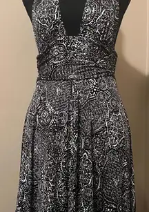 Heart Moon Star vintage Y2K silk halter dress