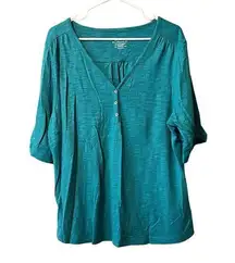 Chicos Women‎ Top Size 3 Extra Large The Ultimate Tee Casual Beach Summer Light