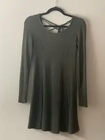 Lace Up Sweater Dress