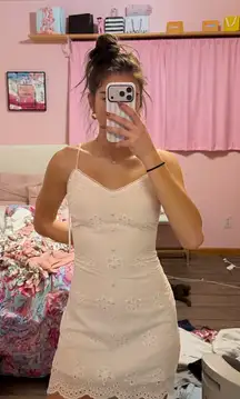 Miami Cream Floral Mini Dress