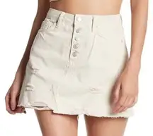 Free People NWT  Denim A-Line Skirt