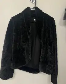 Black Faux Fur Coat