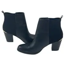 *Marc Fisher Frenchie Booties Womens Size 6M Black Leather Classic Quiet Luxury