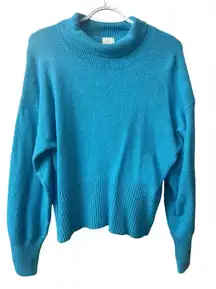 A new day target bright blue‎ turtle neck long sleeve sweater size small