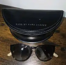 Marc by Marc Jacobs MMJ 230/S Beige & Black Striped Sunglasses + Case