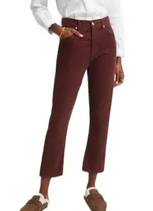 Citizen Burgundy Corduroy Jolene High Rise Straight Pants