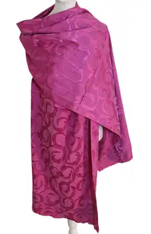 Elohim Creations Pink Wrap with Pleated Ends and Subtle Sheen NWT