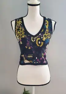 RACHEL Rachel Roy Multicolored Textured Pullover Crop Vest Size XS