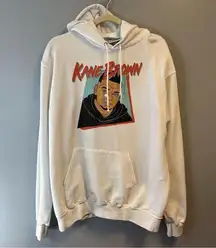 Kane Brown Hoodie Screenprint on White Champion Sweatshirt Sz L GUC
