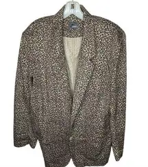 Vintage Liz Wear Animal Print Blazer