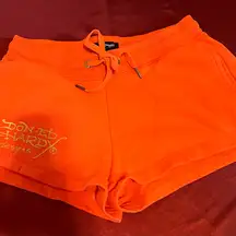 Ed Hardy Bright Orange Graphic Shorts