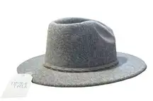 NWT Time and Tru Heather Gray Banded Fedora Hat One Size Adjustable