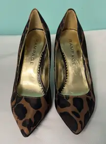 Rampage Animal Leopard Cheetah Print  Pump Heels Size8 S-637‎