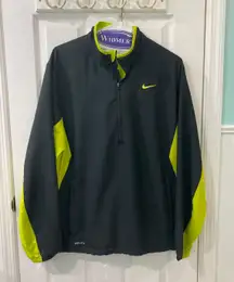 Nike Dri Fit Pullover Windbreaker Athletic Quarter Zip Jacket