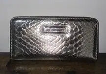 Love Moschino Long Zip Patent Leather Wallet