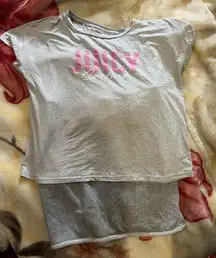 Juicy Couture medium 2 piece tee shirt & skirt set