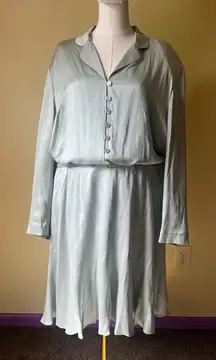 Vintage 90s Elisabeth by Liz Claiborne Washed Silk 2 Piece Set Sage Green 20 NWT