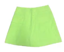 Weworewhat Womens Small Blazer Suit Mini Skirt Sharp Green Pockets Stretch NWT