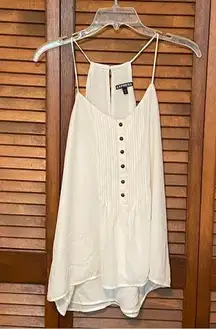 EXPRESS  Spaghetti Strap Razorback Tuxedo White Tank Camisole Size Medium