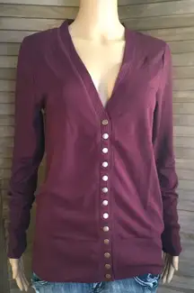 Plum Cardigan Sweater