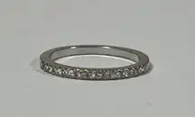 Silver Diamonds Diamond Band Ring Jewelry Size 8 💍