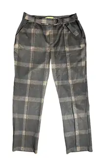 Democracy Women's Gray Plaid Dress Pants Sz 6 Business Casual Formal Nerdy