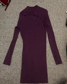 Mauve ribbed dress 