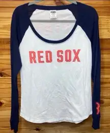Victoria’s Secret PINK x mlb x 5th & ocean Boston Red Sox baseball tee