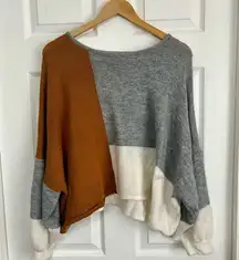 Lily full color lock oversized puff sleeves sweater Size Medium