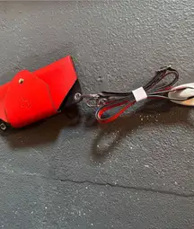 Ray Ban Red and Black Crossbody Wallet and Sunglasses Holder with Strap