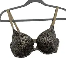Maidenform Intimates Cheetah Animal Print Push-up Bra Adjustable Straps Size 34D