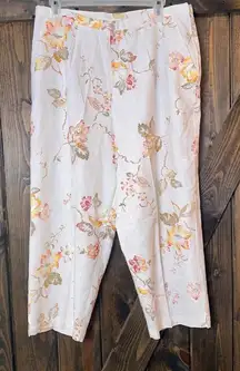 Jonathan Logan High Waist Floral Pleated Pants