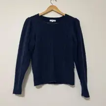 J. Crew Pointelle cable-knit crewneck sweater