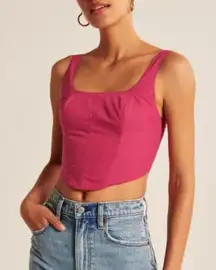 Abercrombie & Fitch Fuchsia Corset Tank Top small