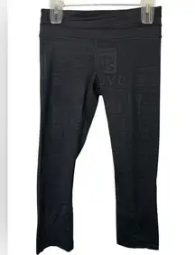 LULULEMON Wunder Under HR Crop 23" Manifesto Foil Black Size 6