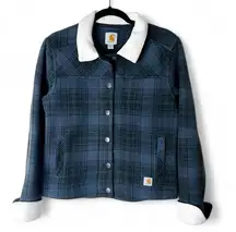 Carhartt  - Women’s Fleece Lined Flannel Jacket Blue Green Plaid‎ - Sz. S