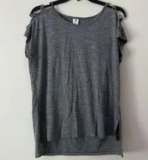 Women’s  Body gray athletic shirt top Medium cut out short sleeve