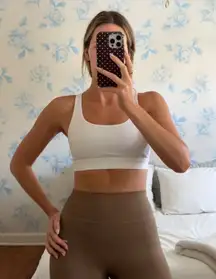 Athleta Sports Bra White Small