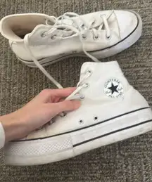 White Platform High Top