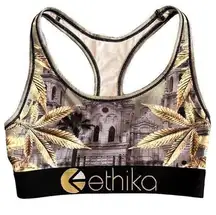 Ethika Sports Bra Womens XS Camouflage Racerback Activewear Yoga Running NEW